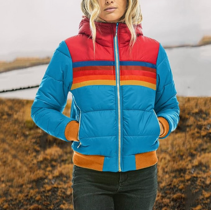 Eveloria Damen Retro Isolierte Regenjacke