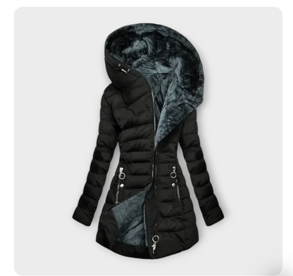 Damen Winterjacke Trendig Wollstoff