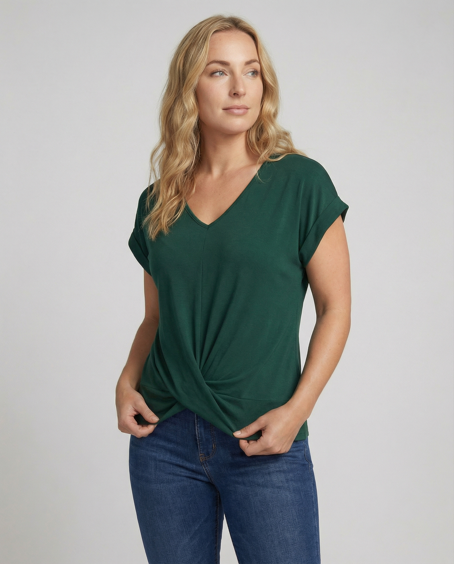 Elegante Damen V-Ausschnitt Bluse - Eveloria