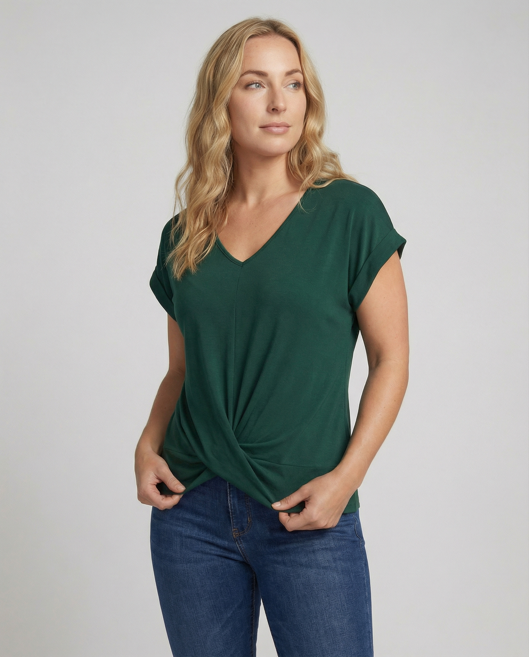 Elegante Damen V-Ausschnitt Bluse - Eveloria