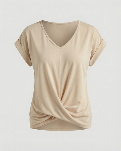 Elegante Damen V-Ausschnitt Bluse