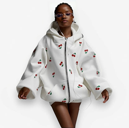Eveloria Damen Sport Kapuzenpulli Cherry Street Wear