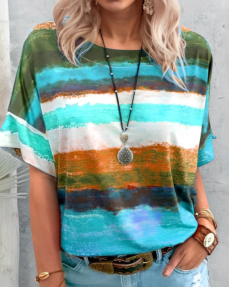 Eveloria Damen T-Shirt Rundhals Basic