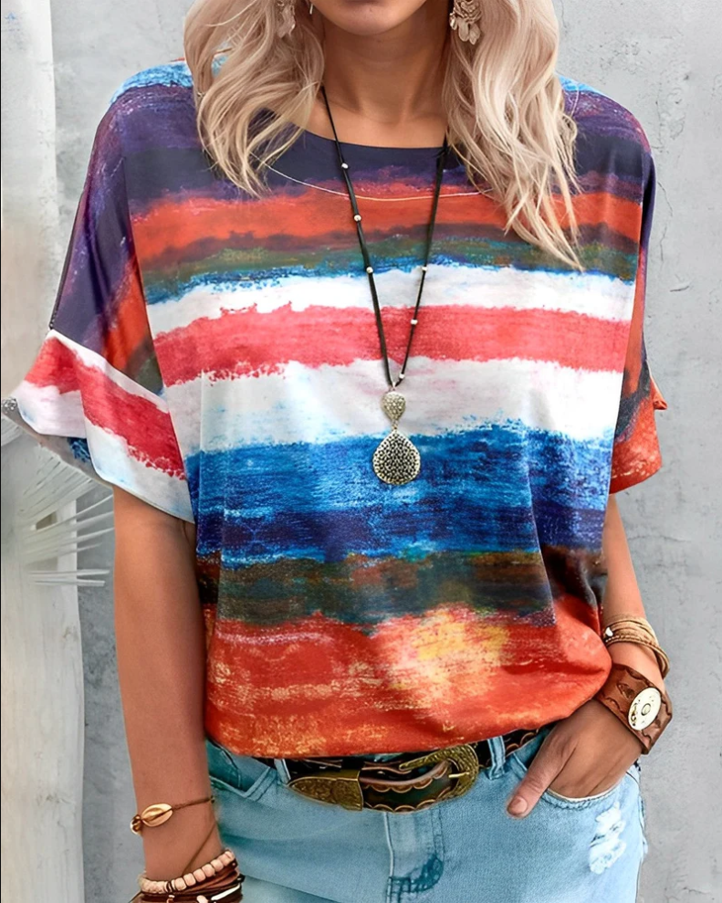 Eveloria Damen T-Shirt Rundhals Basic