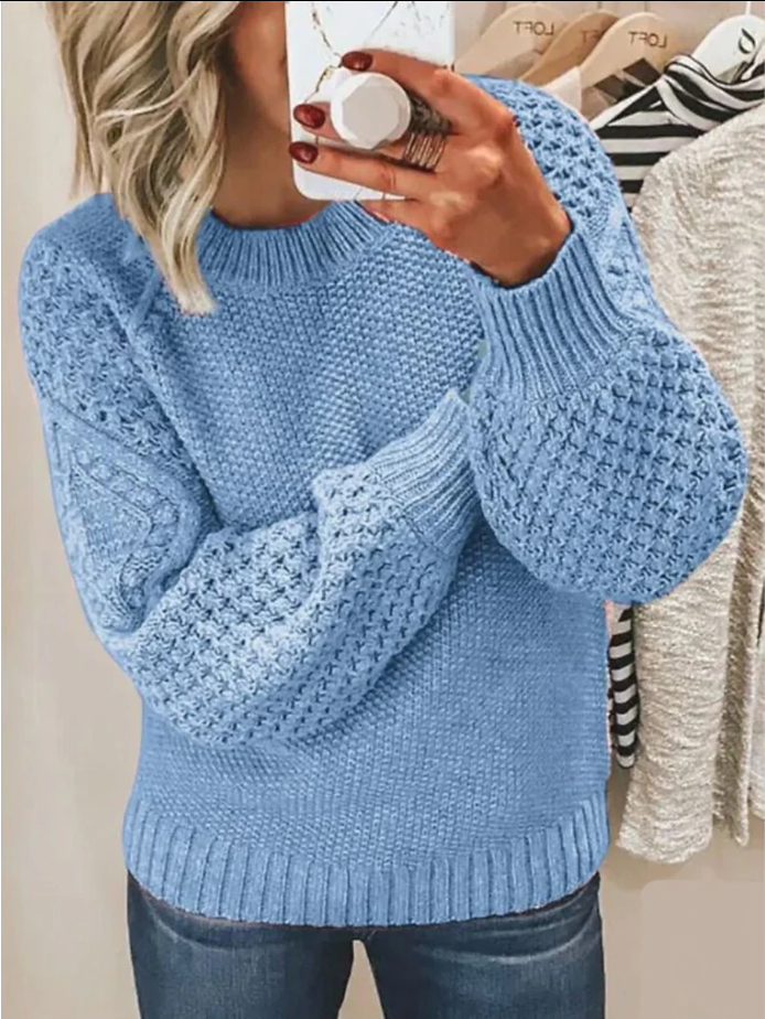 Eveloria Damen Freizeitpullover Gerippt - Eveloria