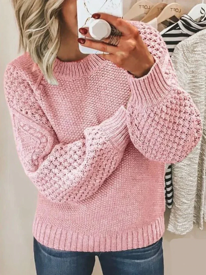 Eveloria Damen Freizeitpullover Gerippt