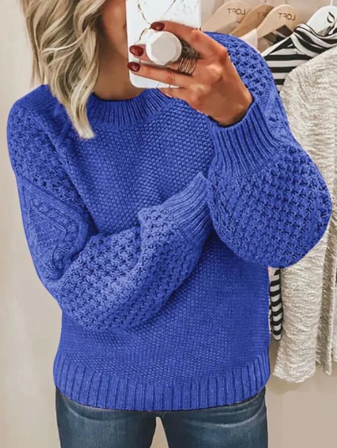 Eveloria Damen Freizeitpullover Gerippt