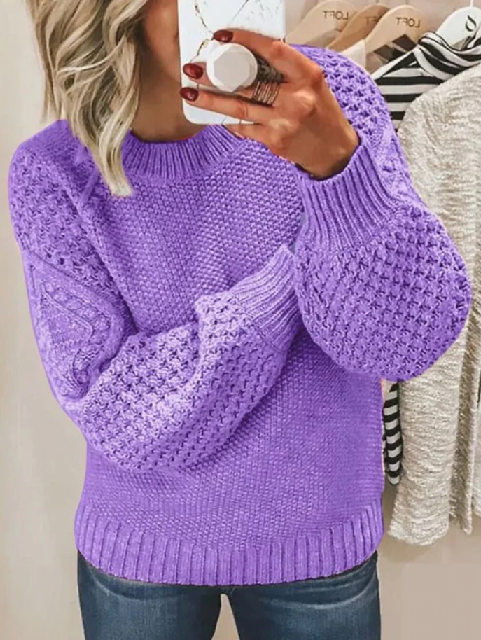 Eveloria Damen Freizeitpullover Gerippt
