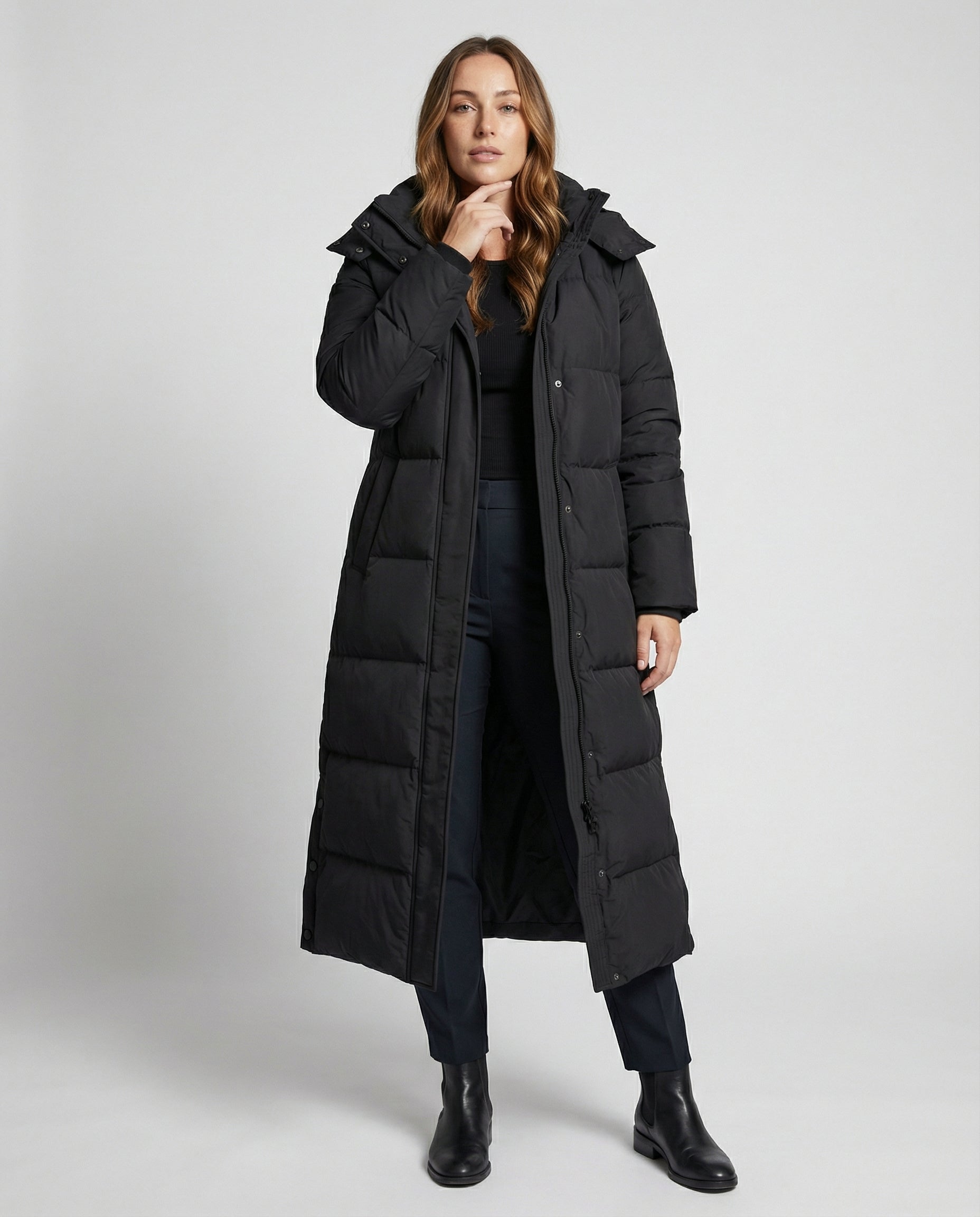 Damen Daunenjacke Lang - Eveloria