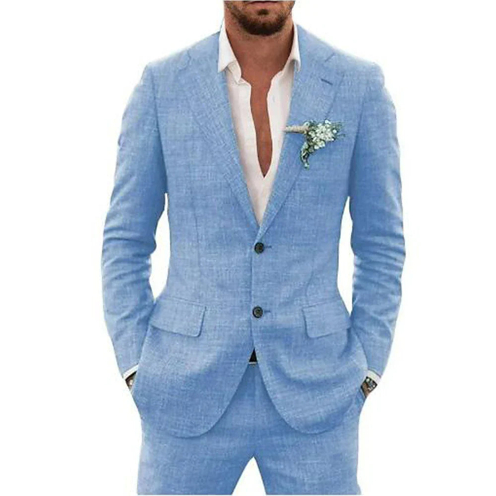 Herren Anzug Sommer Slim Fit