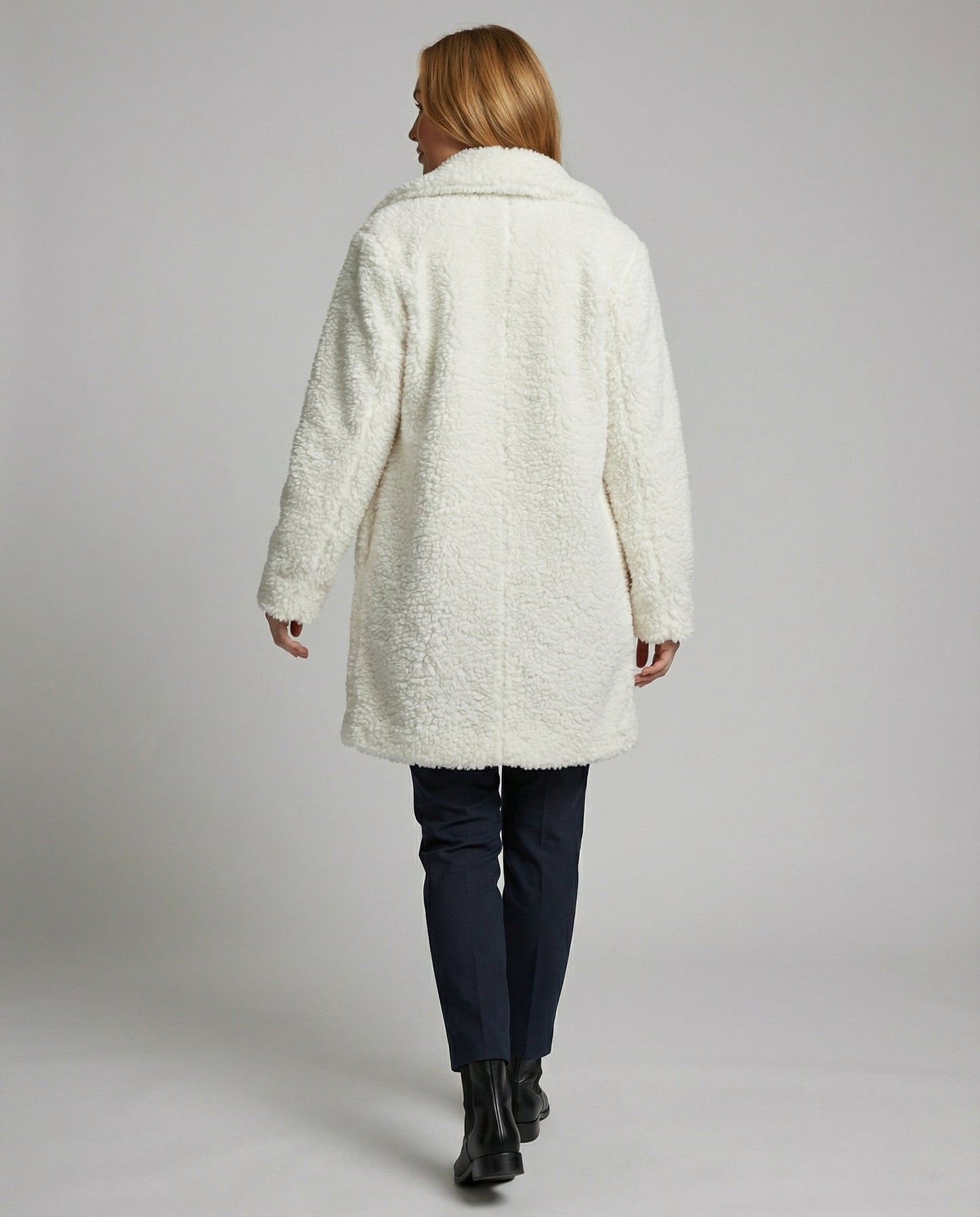 Damen Faux-Fur-Winterjacke Kunstfell
