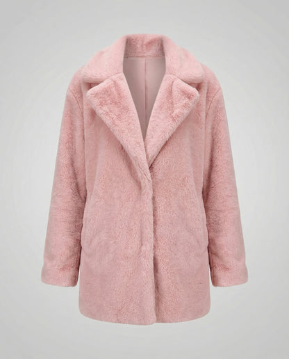 Damen Faux-Fur-Winterjacke Kunstfell