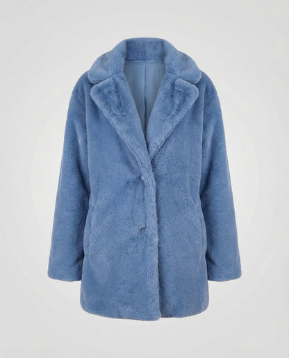 Damen Faux-Fur-Winterjacke Kunstfell
