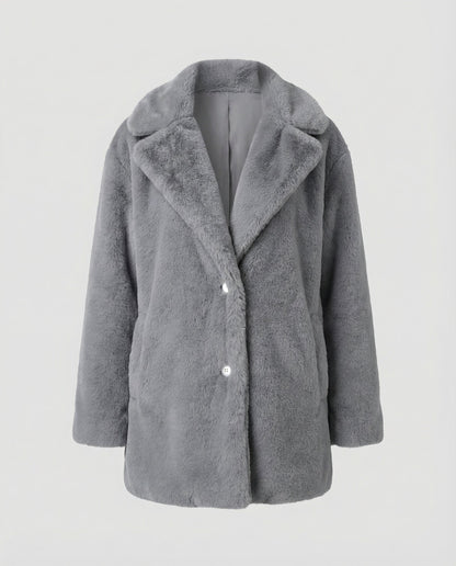Damen Faux-Fur-Winterjacke Kunstfell
