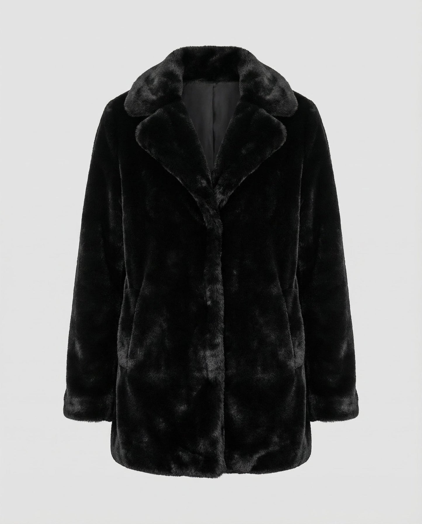 Damen Faux-Fur-Winterjacke Kunstfell