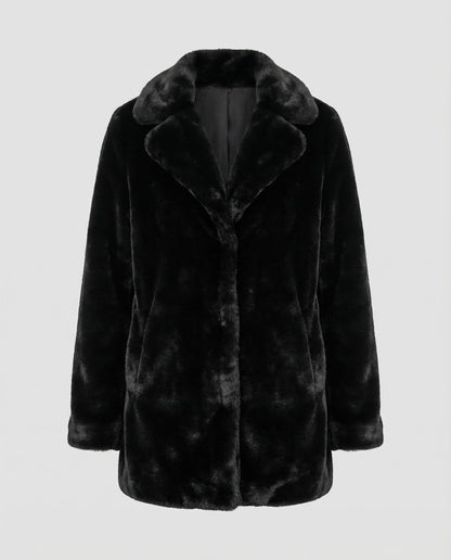 Damen Faux-Fur-Winterjacke Kunstfell