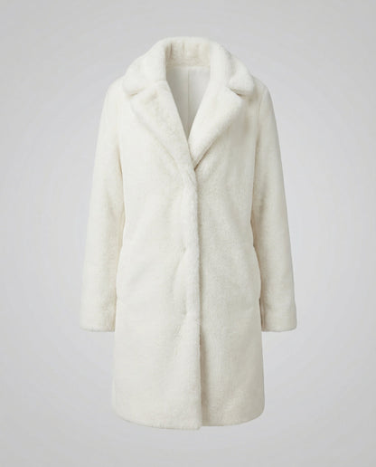 Damen Faux-Fur-Winterjacke Kunstfell