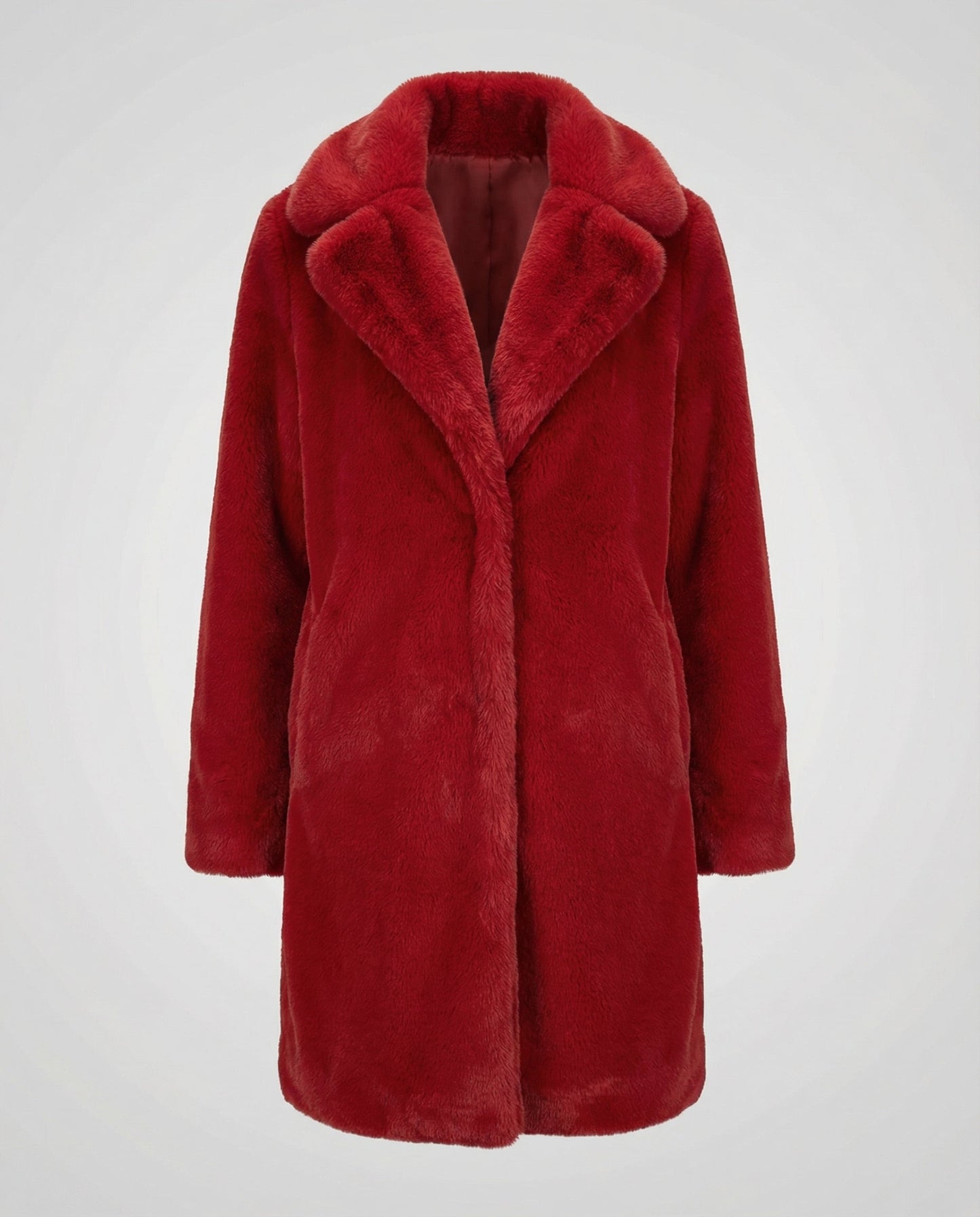 Damen Faux-Fur-Winterjacke Kunstfell