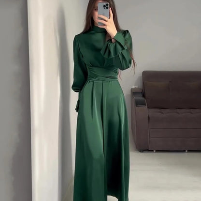 Eveloria Damen Abendkleid Schimmernd Seide