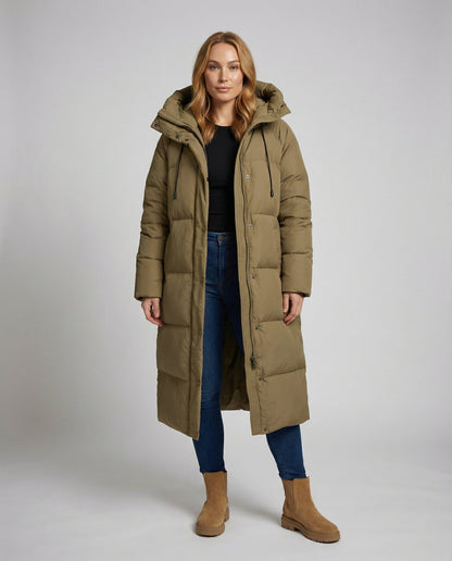Damen Winterpufferjacke Lang