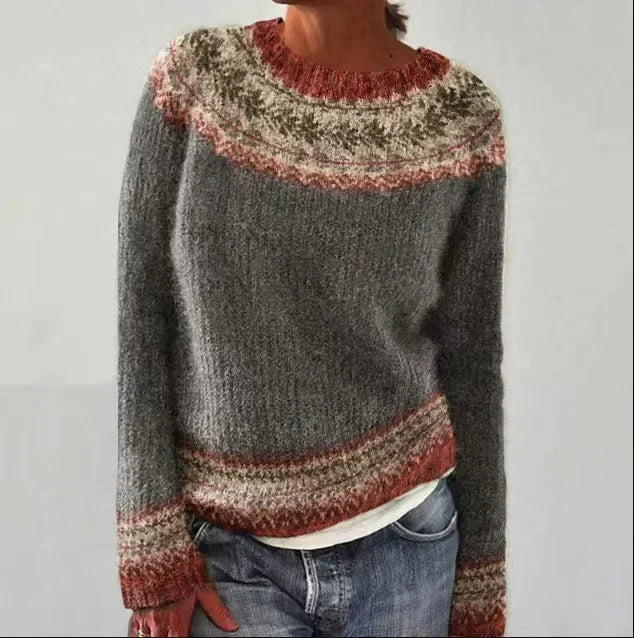 Damen Grobstrick Pullover Kurz