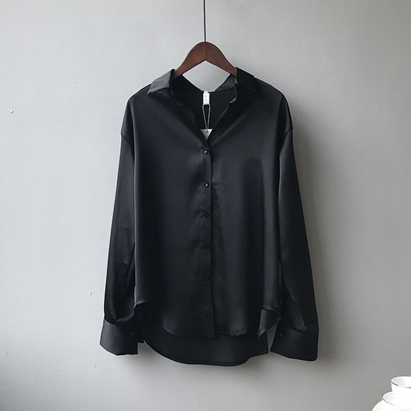 Eveloria Damen Seidenbluse Vintage-Stil