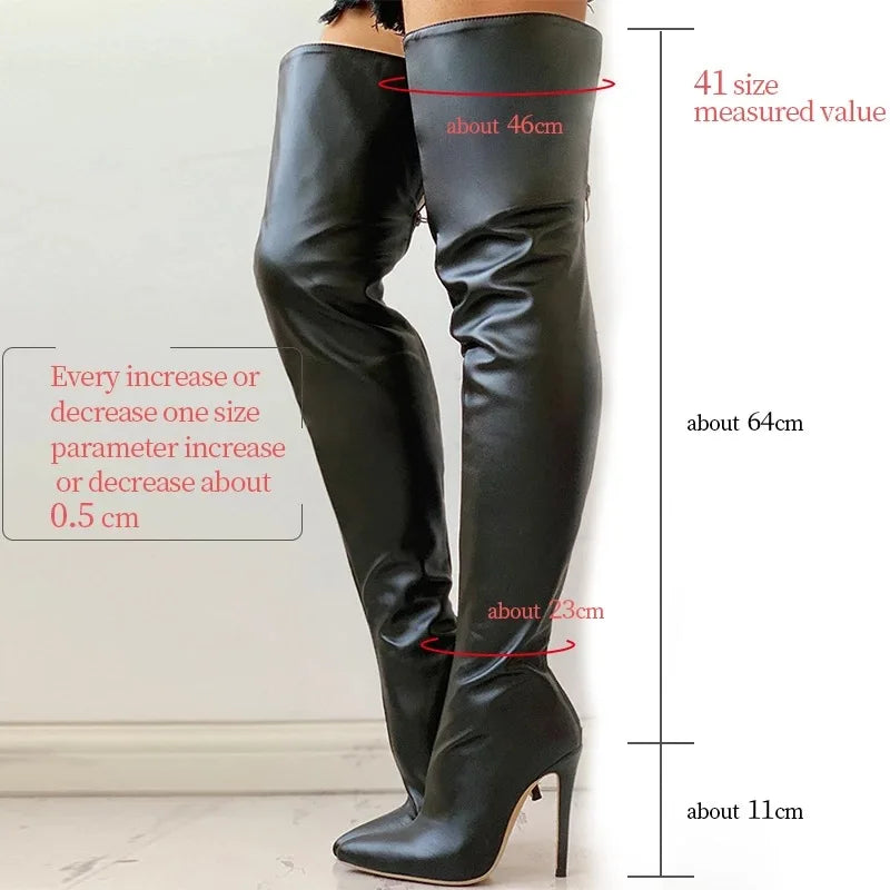 Eveloria Damen Kniehohe Absatzstiefel