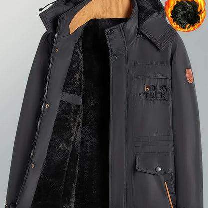 Eveloria Herren Wintermantel Sportlich Wollstoff