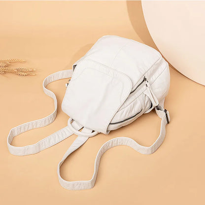 Eveloria Rucksack Gewaschenes Leder Braun