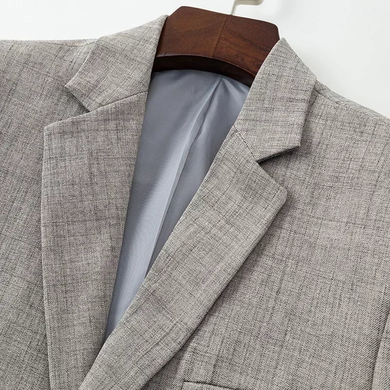 Valerio Herren Blazer Blau Grau Beige