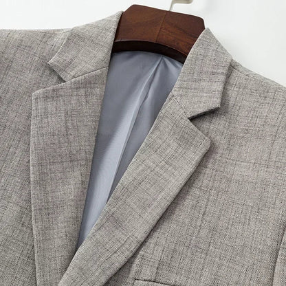 Valerio Herren Blazer Blau Grau Beige