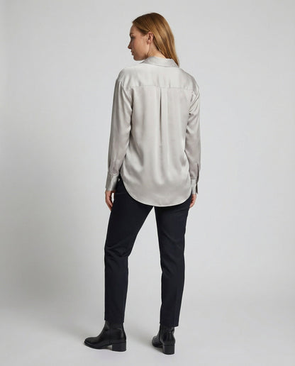 Damen Seidenbluse Elegantes Design Vintage Look