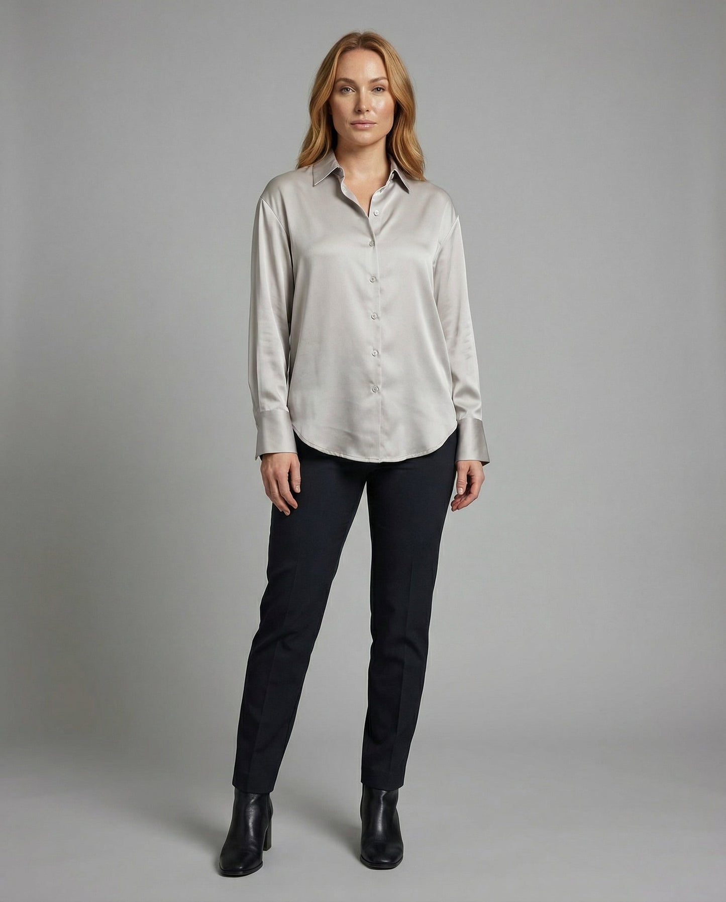 Damen Seidenbluse Elegantes Design Vintage Look