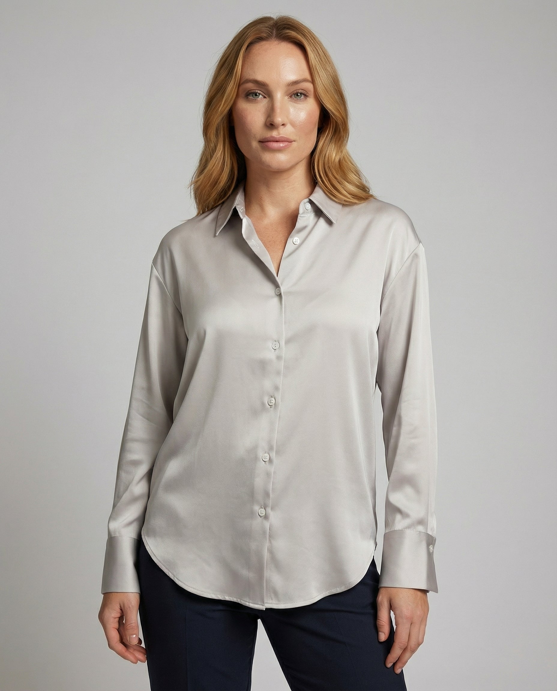 Damen Seidenbluse Elegantes Design Vintage Look - Eveloria