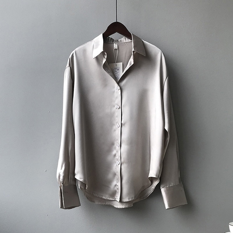 Eveloria Damen Seidenbluse Vintage-Stil