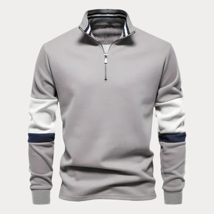 Herren Pullover Stehkragen Streifen