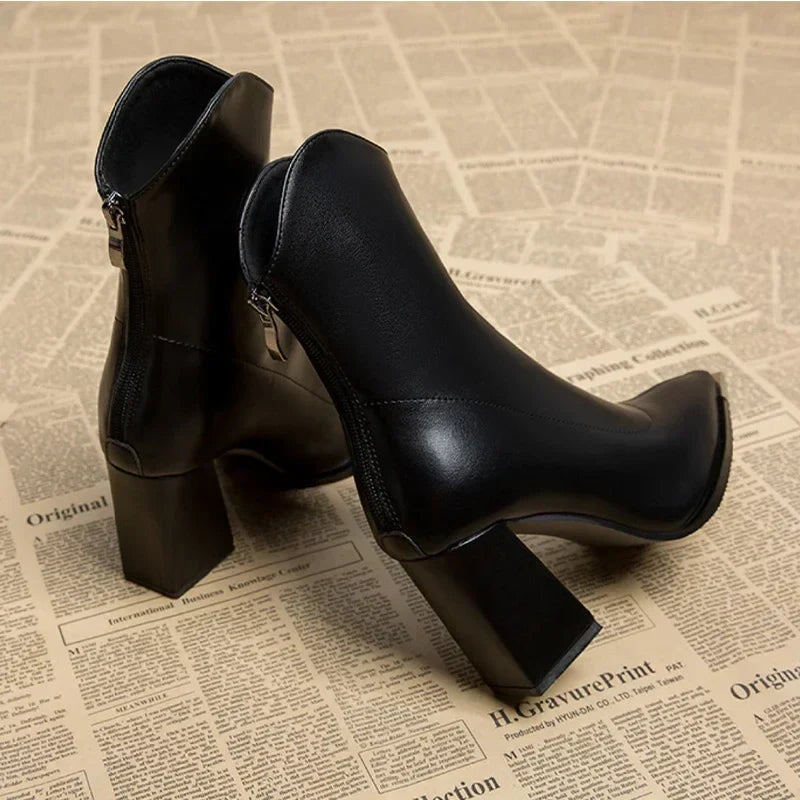 Damen Stiefeletten Spitzer Absatz
