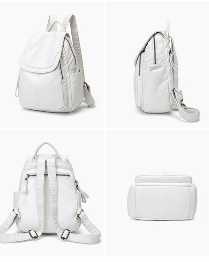 Eveloria Rucksack Gewaschenes Leder Braun