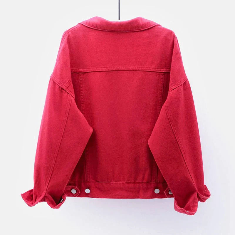 Damen Denimjacke Klassisch Vielfältige Farben