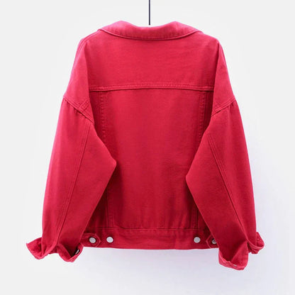 Damen Denimjacke Klassisch Vielfältige Farben