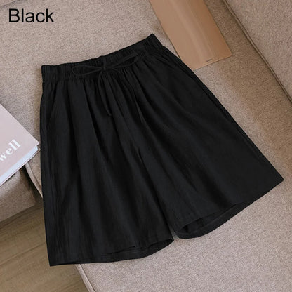 Eveloria Damen Baumwoll Shorts Knielang