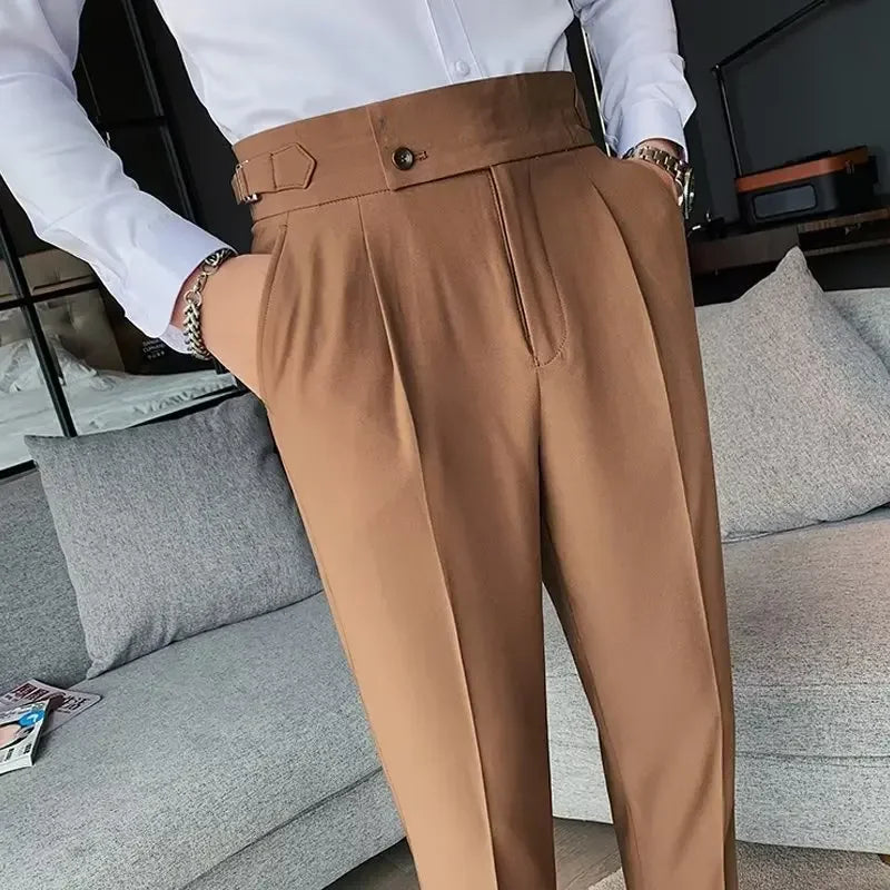 Eveloria Damen Chinohose Hochtailliert