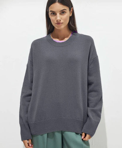 Damen Kaschmirpullover Einfach Elegant Weich Beige