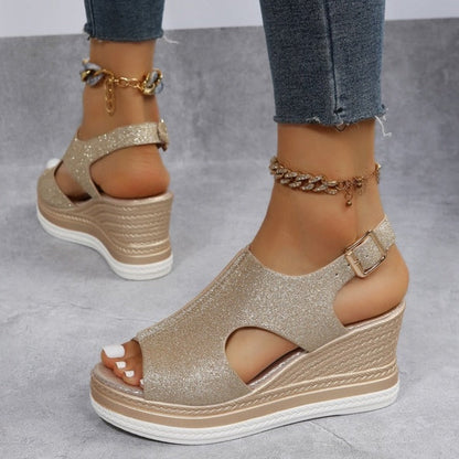 Eveloria Damen Orthopädische Keilsandalen Sommer