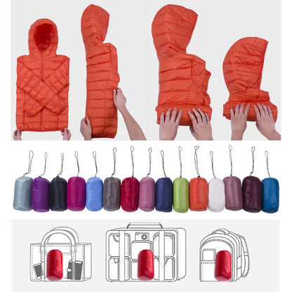 Eveloria Damen Daunenjacke Ultraleicht Mit Kapuze