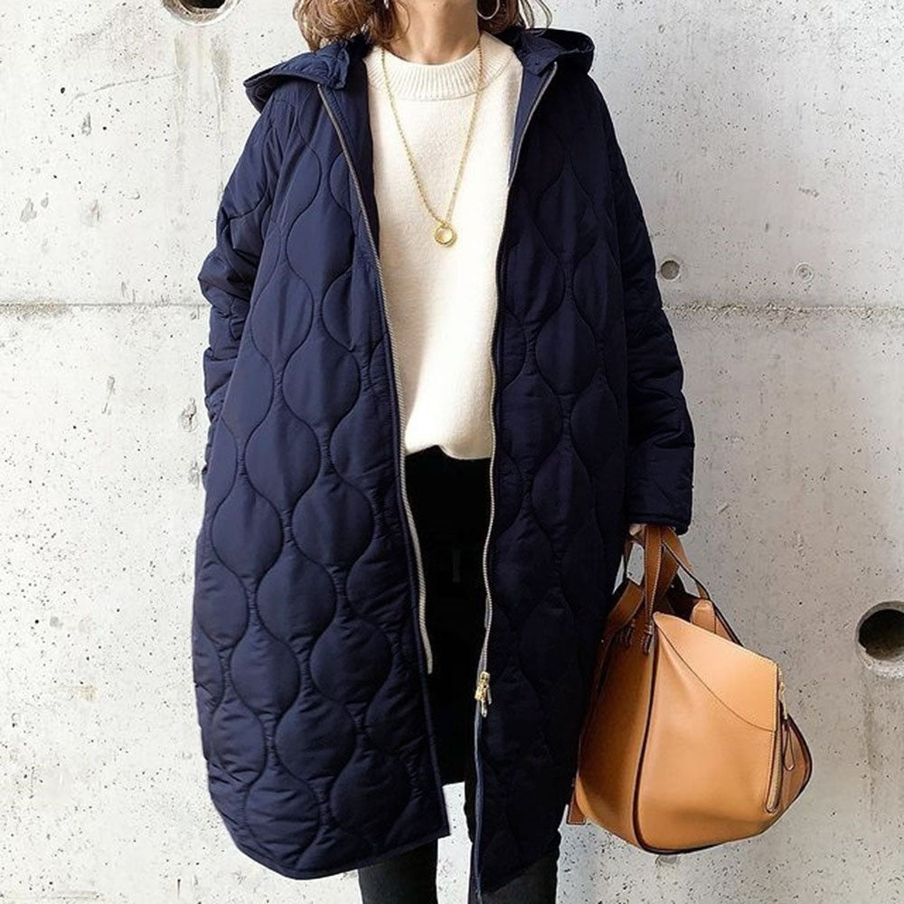 Eveloria Damen Grid Hooded Mantel - Eveloria