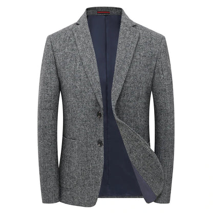 Herren Blazer Grau Elegantes Design