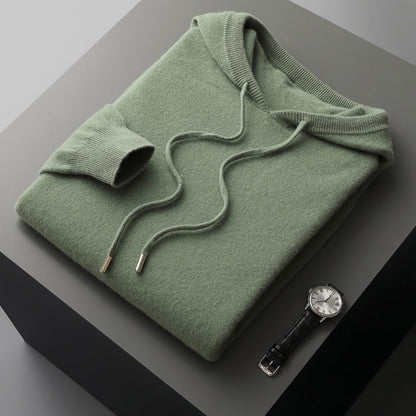 Herren Kaschmir Hoodie Weich Beige
