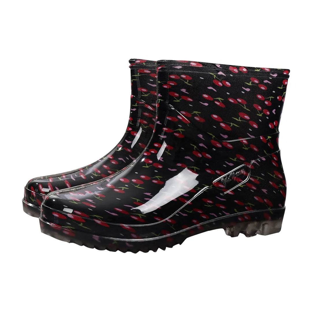 Eveloria Damen Gummistiefel Wasserdicht Anzugschaft Outdoor Griffsohle - Eveloria