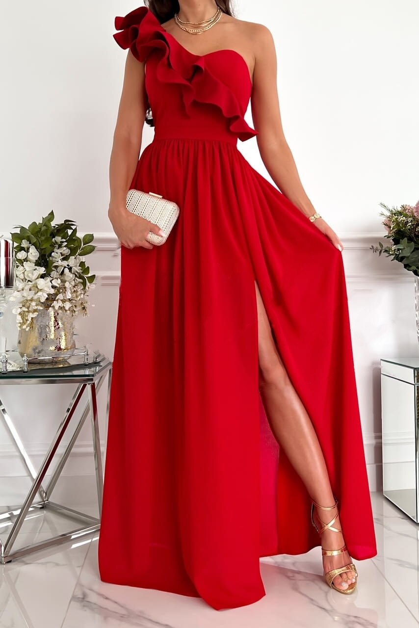 Eveloria Damen Auslaufendes Kleid Einer Schulter - Eveloria